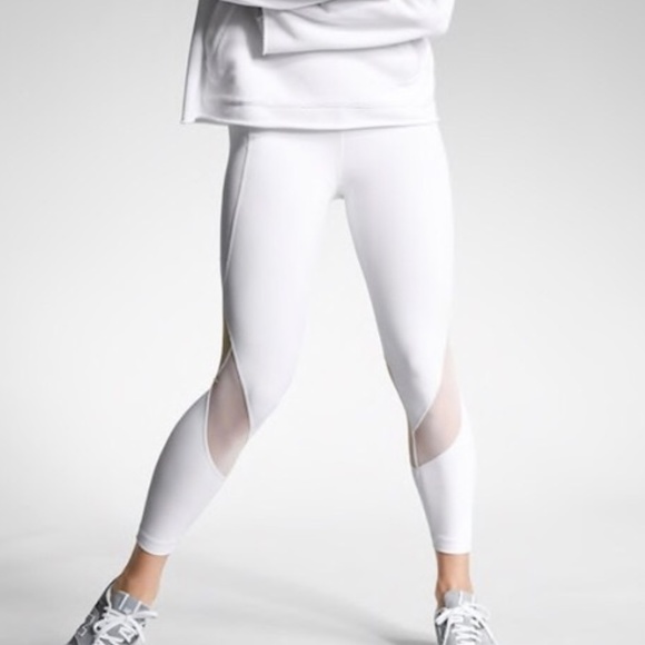 Athleta Pants - NWT Athleta White Eclipse 7/8 Leggings